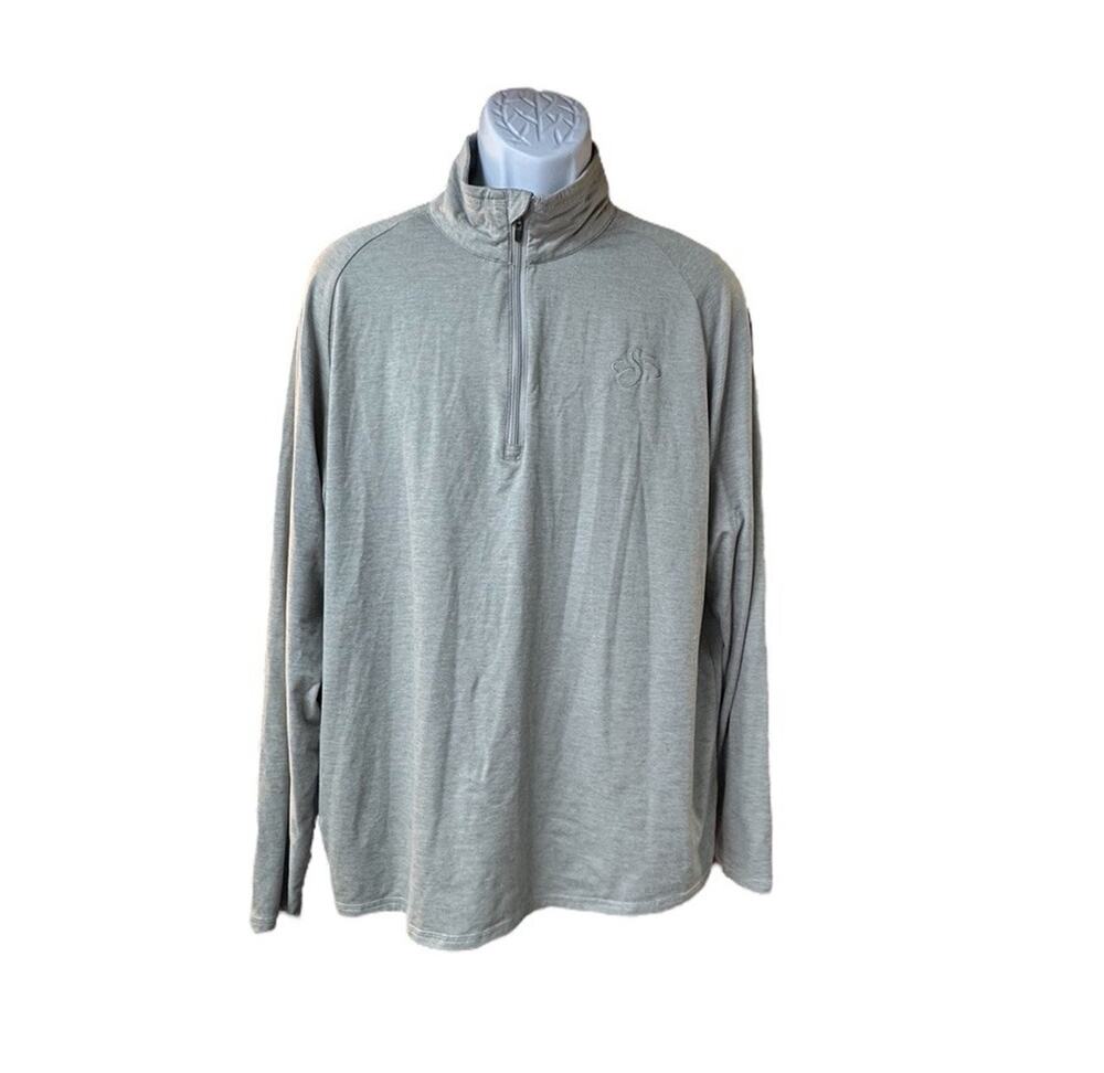 Anderson Ord Performance Golf Apparel XL Gray 1/4 Zip Pullover Mens Logo